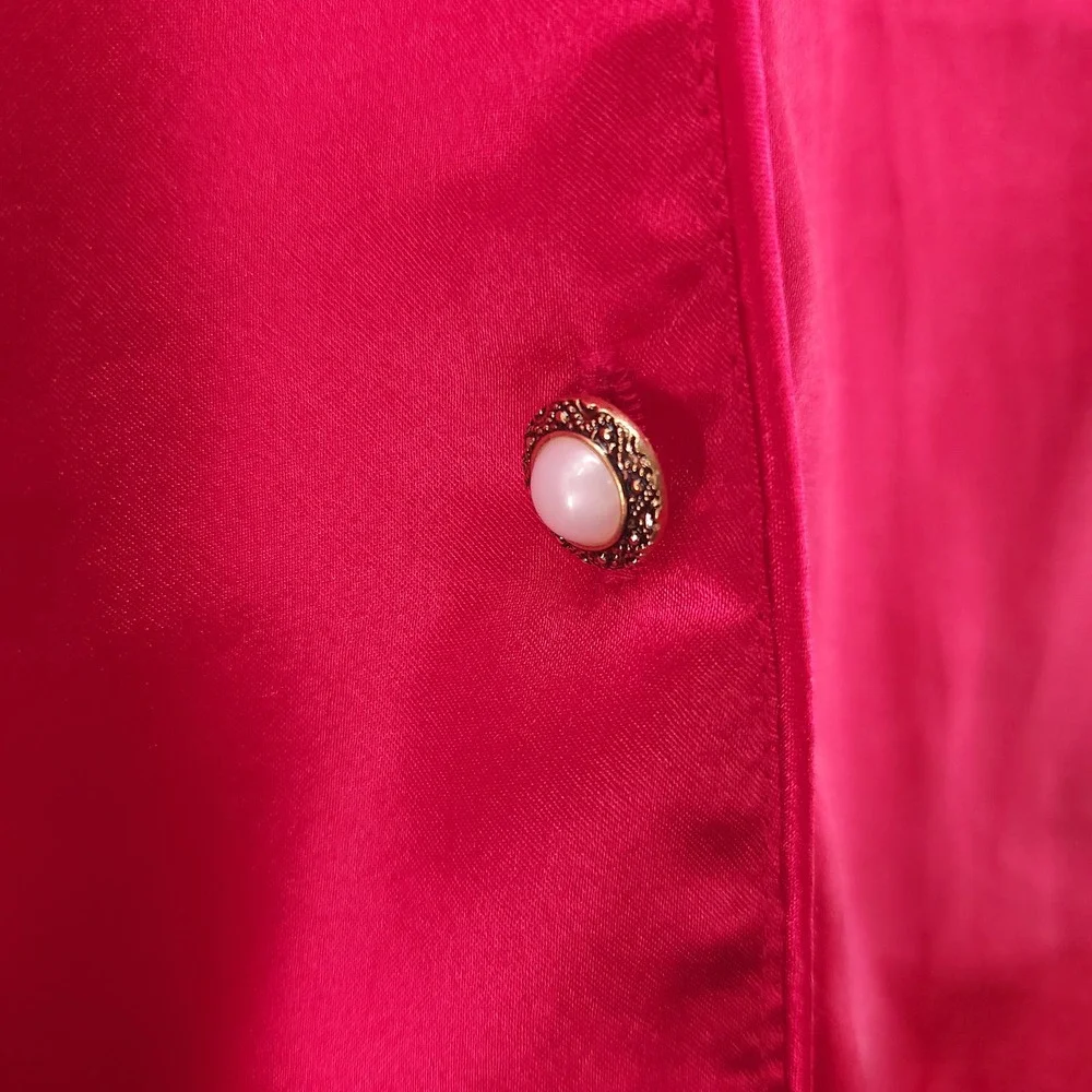 Victorias Secret Shirt Women's M/L Vintage Shirt Gold Label Satin‎ Sleeping